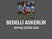 Bedelli Askerlik İhtiyaç Listesi